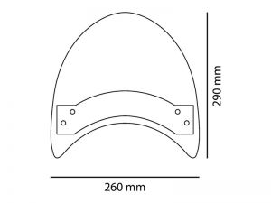Windshield Puig-Roadster model for Honda VTX 1300, VTX 1300S
