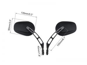 Set rear view mirrors Misuri model for Harley Davidson