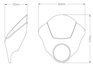 Semi Fairing DARK NIGHT for Honda REBEL 500 (2021-...)