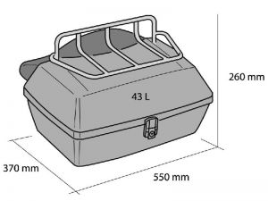 Topcase rigide arrière