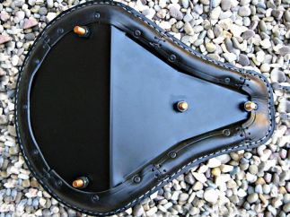 Leather seat for custom motorcycle