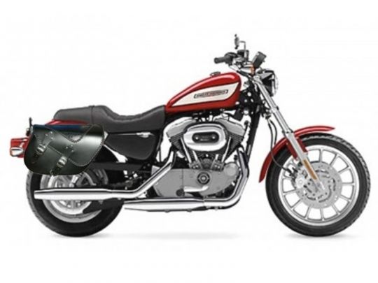 Fass 25 x 12 Leder schwarz 3 Skulls Selle des Salento-Satteltasche Kompatibel mit Harley Davidson Moto Guzzi Triumph 