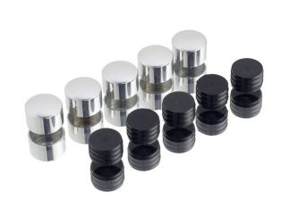 Flat aluminium caps for hexagon screws m8 (5 pieces)