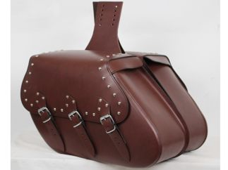Custom motorcycle saddlebags IKARO Clasicas Brown model
