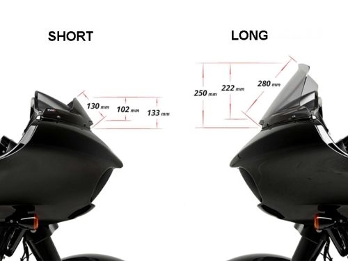Pare-brise Harley Davidson Road Glide - modèle High-Road