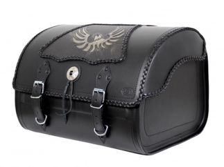 Topcase in pelle moto custom modello Doskitas Ali d'aquila