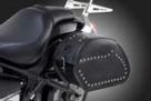 Leather saddlebags for motorcycles. They adapt to any motorcycle